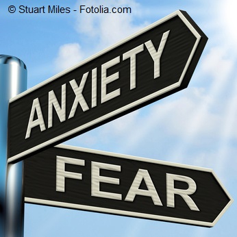 Anxiety And Fear Signpost Means Worried Nervous Or Scared
