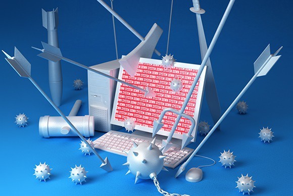 cyberattack stock image